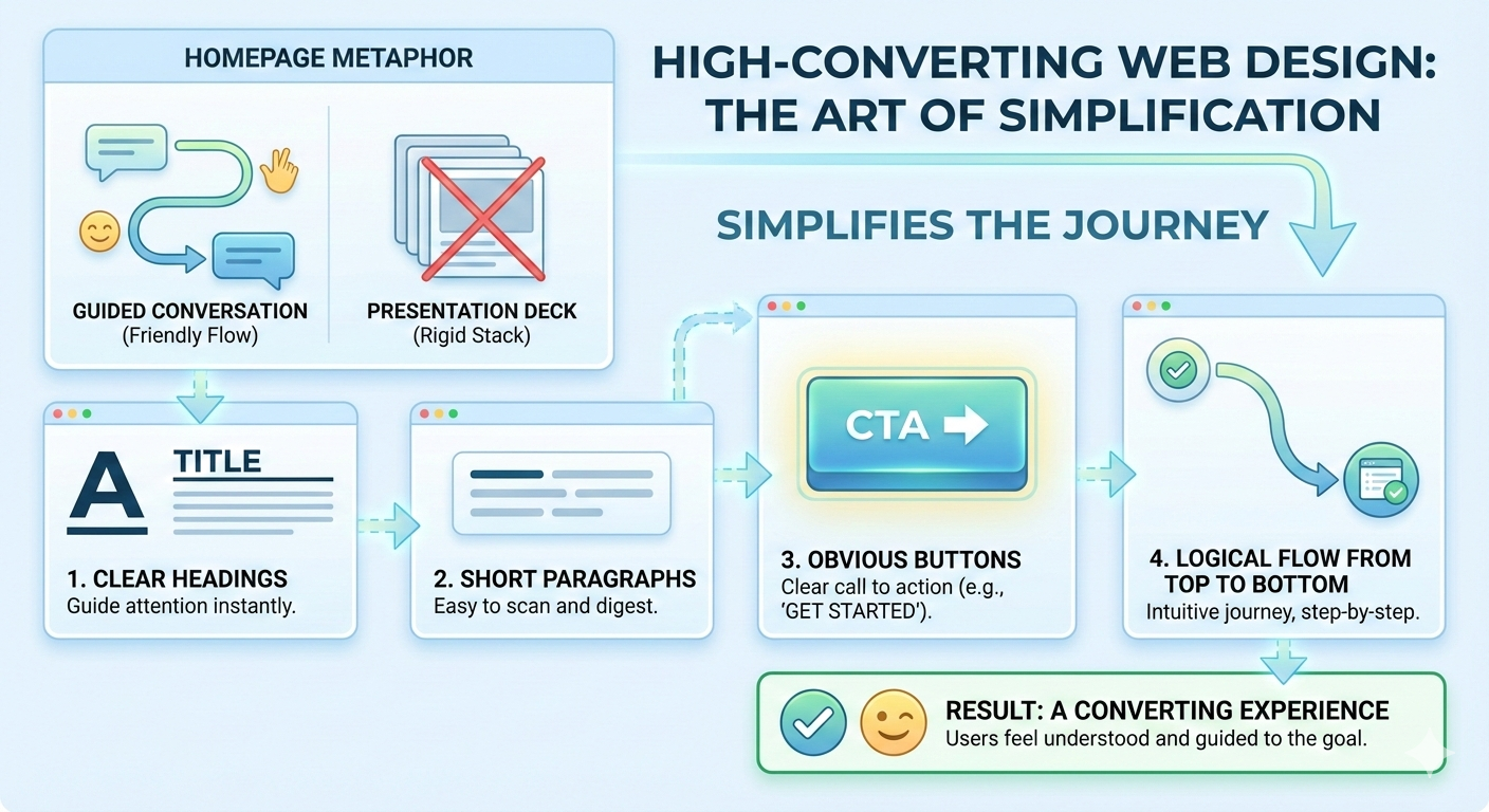 High-converting web design simplifies