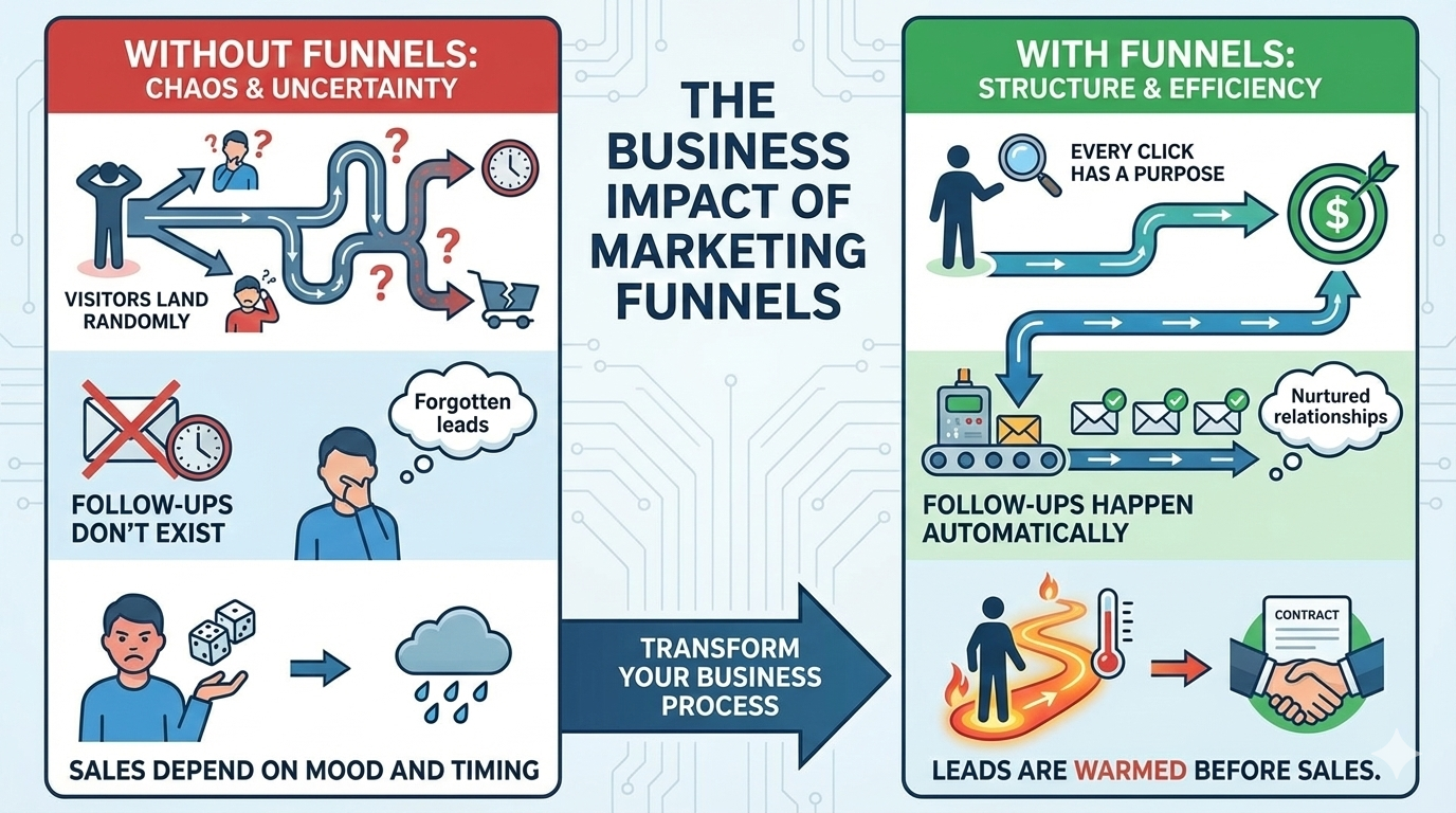 Funnel Agency Dubai - with and without