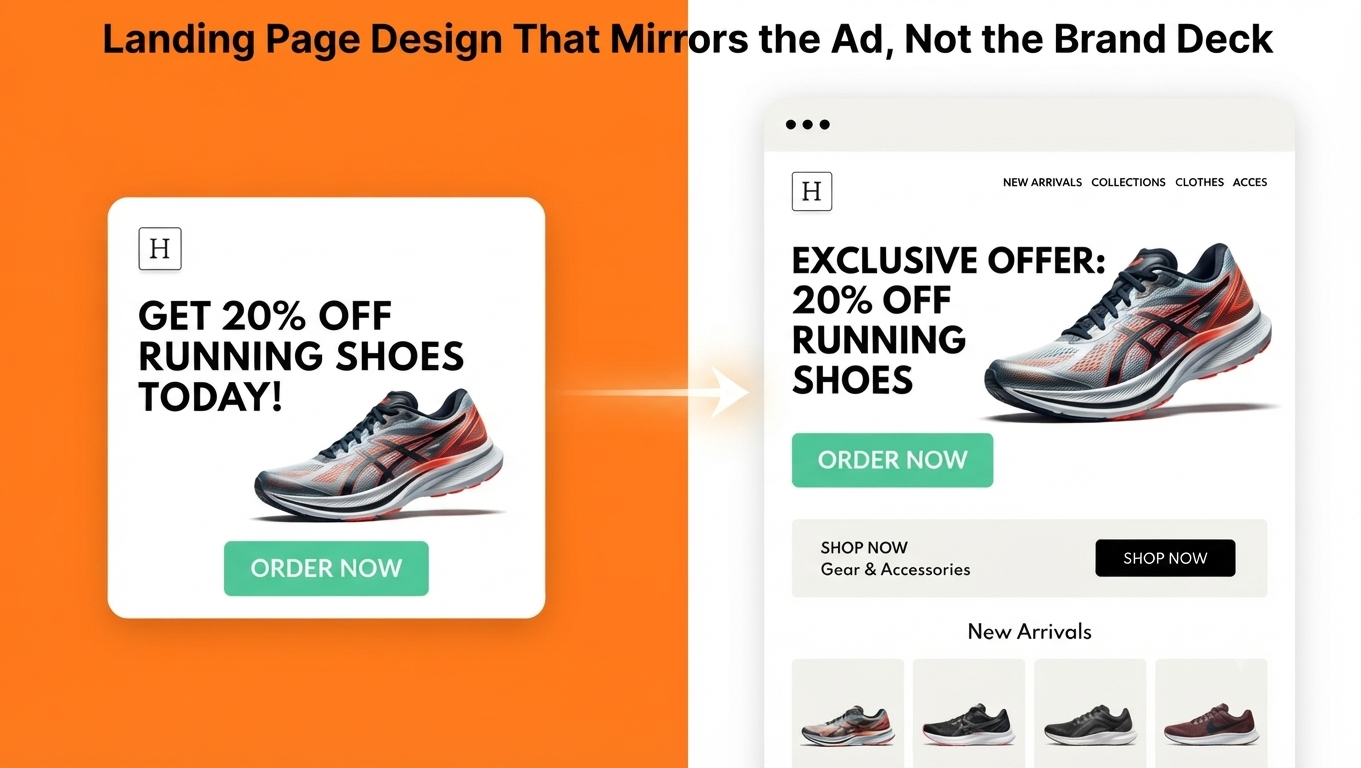 Landing Page Design That Mirrors the Ad, Not the Brand Deck
